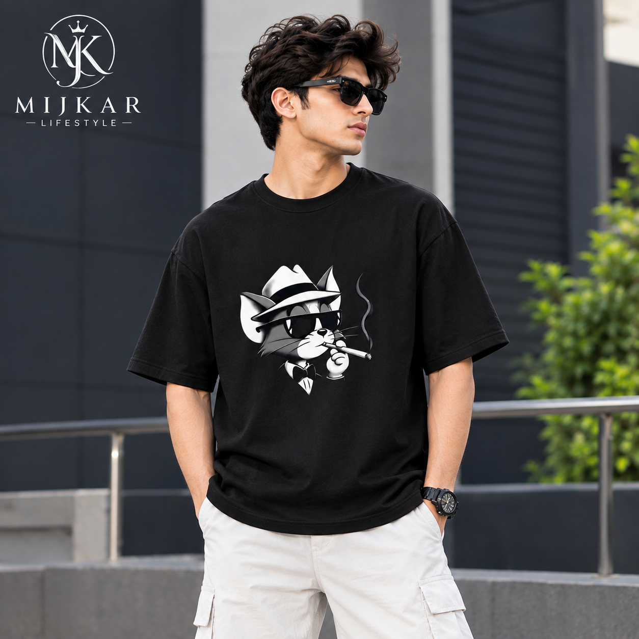 Premium Black Drop Shoulder T-Shirt